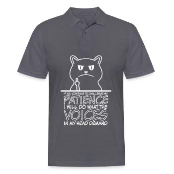 Impatient Cat Impatience Patience - Men's Polo Shirt - charcoal grey - Front - Nico (186cm)