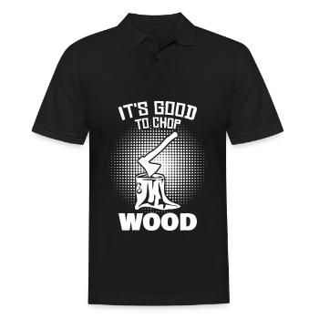 Firewood Fireplace Fire Wood Oven - Men's Polo Shirt - black - Front - Kai (181cm)