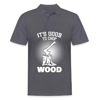 Firewood Fireplace Fire Wood Oven - Men's Polo Shirt - charcoal grey - Front - Nico (186cm)