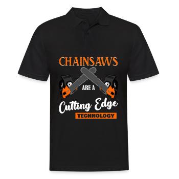 Chainsaw Joke Chain Saw - Men's Polo Shirt - black - Front - Kai (181cm)
