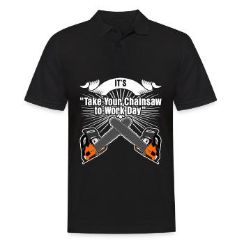Chain Saw Day Chainsaw - Men's Polo Shirt - black - Front - Kai (181cm)