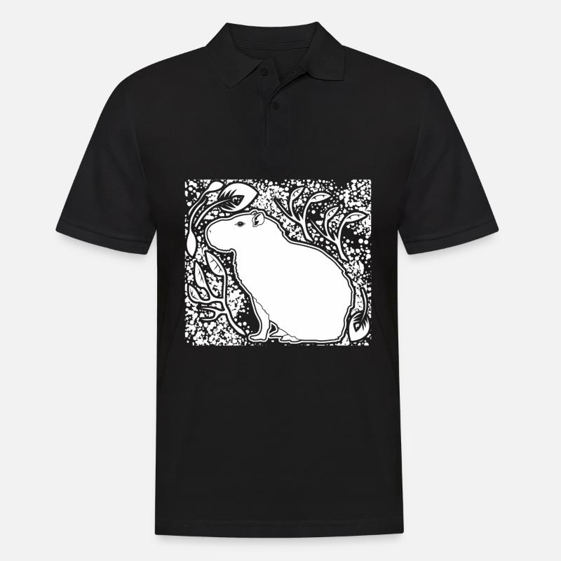 Capybara Cute Capybaras - Männer Poloshirt - Schwarz