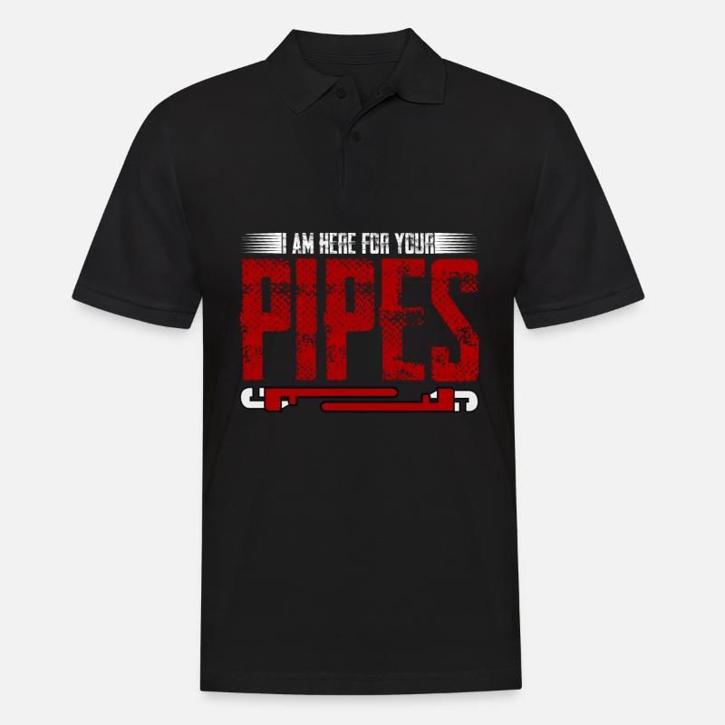 Plumber Joke Plumbers - Männer Poloshirt - Schwarz