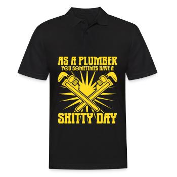 Plumbers Shitty Day Plumber - Männer Poloshirt - Schwarz - Vorne - Kai (181cm)