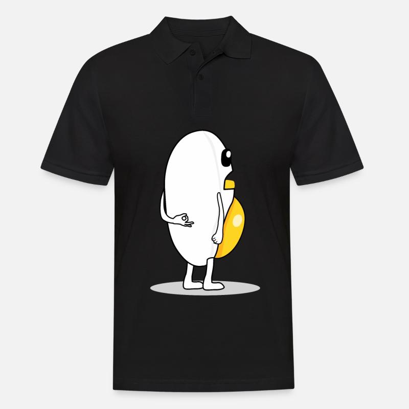 Egg Protein Circle Game Eggs - Men's Polo Shirt - black