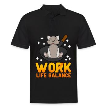Cuisine de chat au wok - Polo Homme - noir - Devant - Kai (181cm)