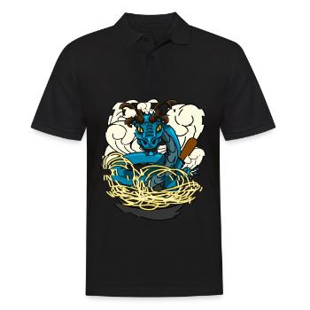 Wok Pan Dragon - Polo Homme - noir - Devant - Kai (181cm)