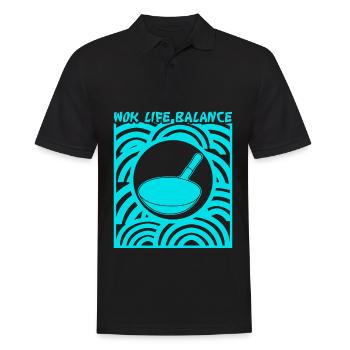 Wok Pan - Männer Poloshirt - Schwarz - Vorne - Kai (181cm)