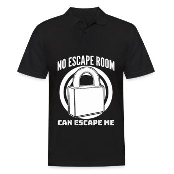 Escape Room Joke Escape Game - Men's Polo Shirt - black - Front - Kai (181cm)