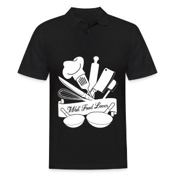 Wok Food - Männer Poloshirt - Schwarz - Vorne - Kai (181cm)