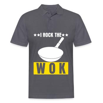 Wok de cuisine asiatique - Polo Homme - charbon - Devant - Nico (186cm)