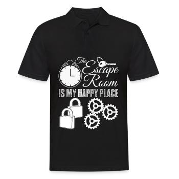 Escape Room - Men's Polo Shirt - black - Front - Kai (181cm)