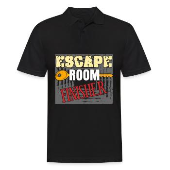 Escape Game Finisher Escape Room - Men's Polo Shirt - black - Front - Kai (181cm)