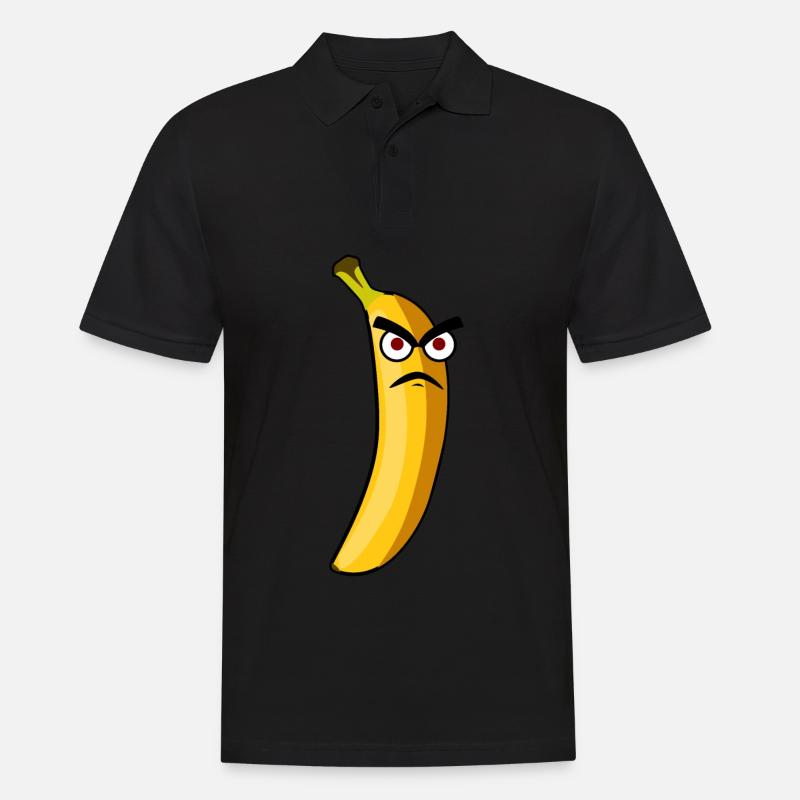 Banana Grumpy Bananas - Männer Poloshirt - Schwarz