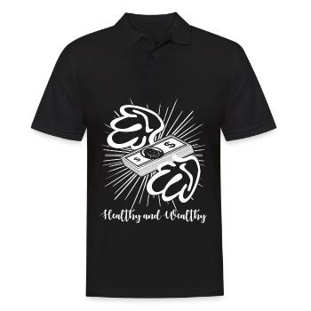 Rich people Stocks Market Capitalism - Männer Poloshirt - Schwarz - Vorne - Kai (181cm)