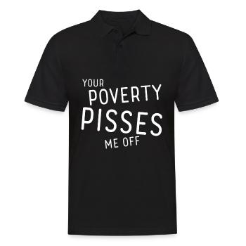 Capitalisme Riche et pauvre Marché boursier - Polo Homme - noir - Devant - Kai (181cm)