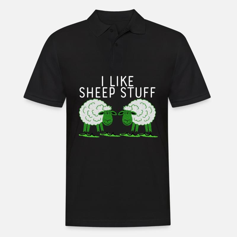 Sheep Joke Cheap Stuff - Männer Poloshirt - Schwarz