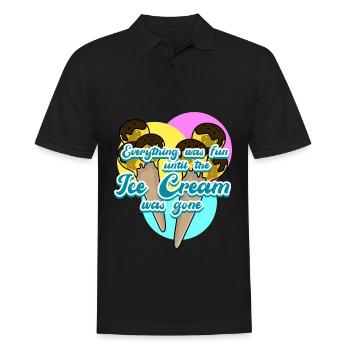 Ice Cream Icecream - Männer Poloshirt - Schwarz - Vorne - Kai (181cm)