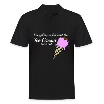 Ice Cream Joke Icecream - Männer Poloshirt - Schwarz - Vorne - Kai (181cm)