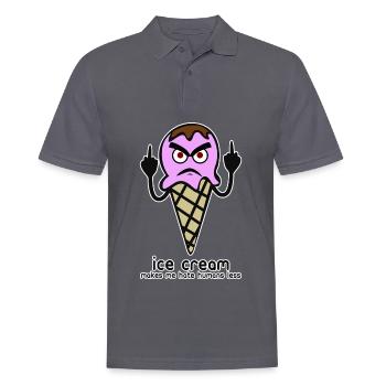 Ice Cream Grumpy Icecream - Männer Poloshirt - Anthrazit - Vorne - Nico (186cm)