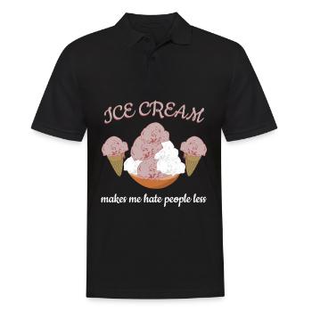 Ice Cream Cup Icecream - Männer Poloshirt - Schwarz - Vorne - Kai (181cm)
