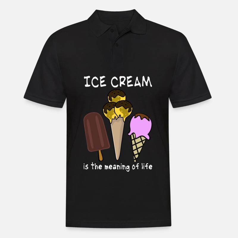Crème glacée Crème glacée - Polo Homme - noir