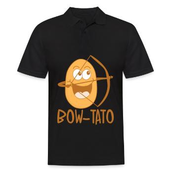 Potato Archery Bow Potatoes - Männer Poloshirt - Schwarz - Vorne - Kai (181cm)