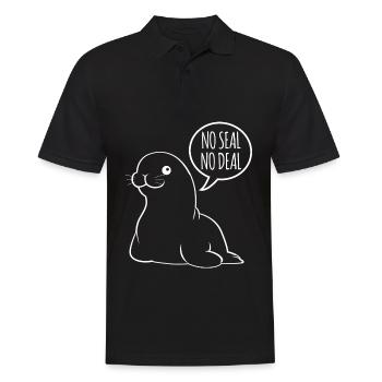 Seal Pinneped - Männer Poloshirt - Schwarz - Vorne - Kai (181cm)
