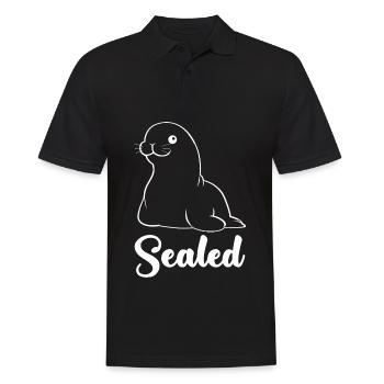 Seal Sealed Pinneped - Männer Poloshirt - Schwarz - Vorne - Kai (181cm)