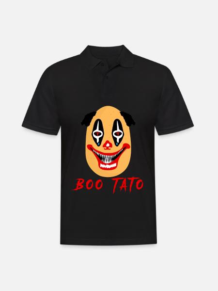 Scary Potato Clown Potatoes - Men's Polo Shirt - black
