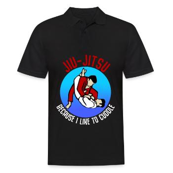 Jiu-Jitsu BJJ Brasilian Ju-Jitsu - Männer Poloshirt - Schwarz - Vorne - Kai (181cm)