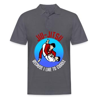 Jiu-Jitsu BJJ Brazilian Ju-Jitsu - Men's Polo Shirt - charcoal grey - Front - Nico (186cm)