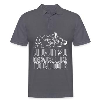 Jiu-Jitsu Joke BJJ Brazilian Ju-Jitsu - Men's Polo Shirt - charcoal grey - Front - Nico (186cm)