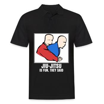 BJJ Brasilian Ju-Jitsu Jiu-Jitsu - Männer Poloshirt - Schwarz - Vorne - Kai (181cm)