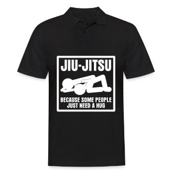 Brasilian Ju-Jitsu Jiu-Jitsu BJJ - Männer Poloshirt - Schwarz - Vorne - Kai (181cm)