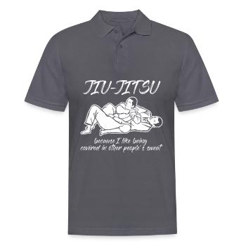 Ju-Jitsu Brasilian Jiu-Jitsu Sweat BJJ - Men's Polo Shirt - charcoal grey - Front - Nico (186cm)
