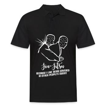 Ju-Jitsu Brasilian Jiu-Jitsu Joke BJJ - Männer Poloshirt - Schwarz - Vorne - Kai (181cm)