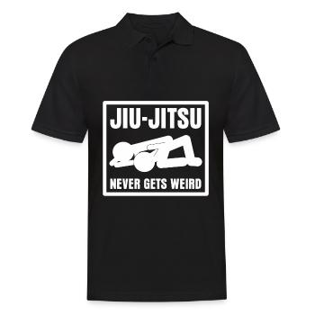 Ju-Jitsu BJJ Brasilian Jiu-Jitsu - Männer Poloshirt - Schwarz - Vorne - Kai (181cm)