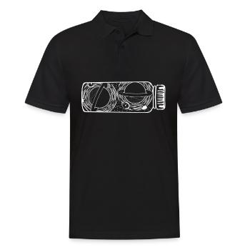 Planets and Space with Stars in a Bottle - Männer Poloshirt - Schwarz - Vorne - Kai (181cm)
