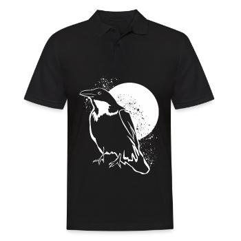 Crow Raven Moon Ravens Crows - Männer Poloshirt - Schwarz - Vorne - Kai (181cm)