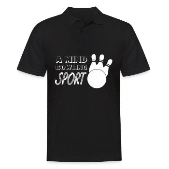Bowling Ball and Bowling Pin - Men's Polo Shirt - black - Front - Kai (181cm)