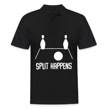 Bowling Ball Split Bowling Pins - Männer Poloshirt - Schwarz - Vorne - Kai (181cm)