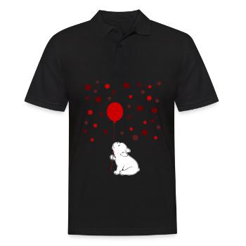 French Bulldog with Balloon - Men's Polo Shirt - black - Front - Kai (181cm)