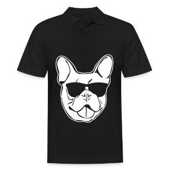 French Bulldog with Sunglasses - Men's Polo Shirt - black - Front - Kai (181cm)