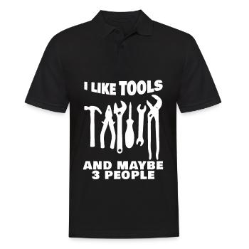 Craftsman Tools DIY Tool - Männer Poloshirt - Schwarz - Vorne - Kai (181cm)