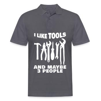 Craftsman Tools DIY Tool - Männer Poloshirt - Anthrazit - Vorne - Nico (186cm)