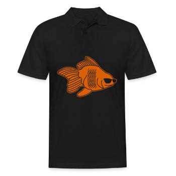 Goldfish Sunglasses Gold Fish - Men's Polo Shirt - black - Front - Kai (181cm)