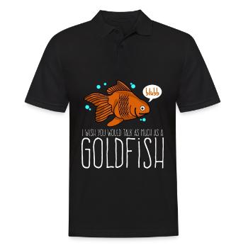 Poisson rouge qui parle Poisson rouge - Polo Homme - noir - Devant - Kai (181cm)