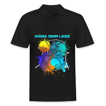 Drum Drummer Drums Drumset - Männer Poloshirt - Schwarz - Vorne - Kai (181cm)