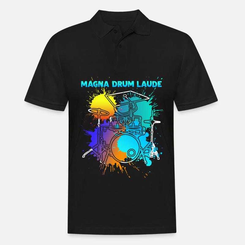 Drum Drummer Drums Drumset - Männer Poloshirt - Schwarz